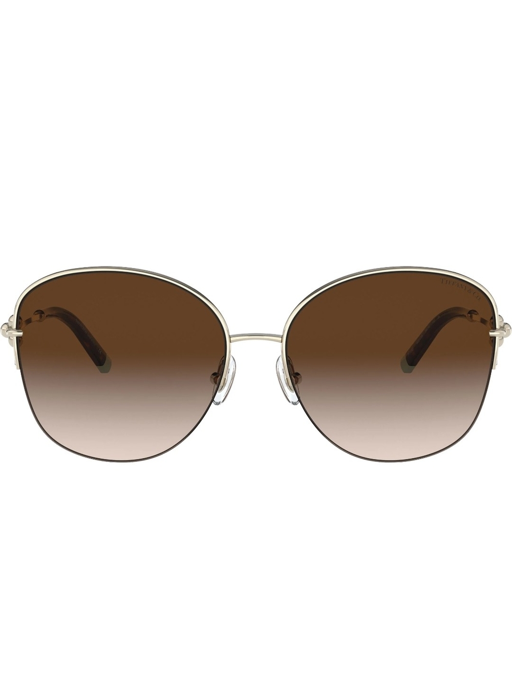 Tiffany & Co. Women's Brown Gradient Round Sunglasses